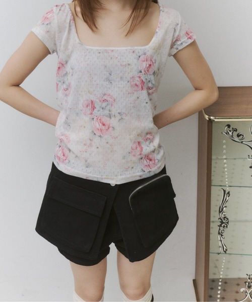 thinkto(シンクト)の「スクエアネックフラワーT(Tシャツ/カットソー・レディース・ホワイト・FREE)」の20枚目の写真