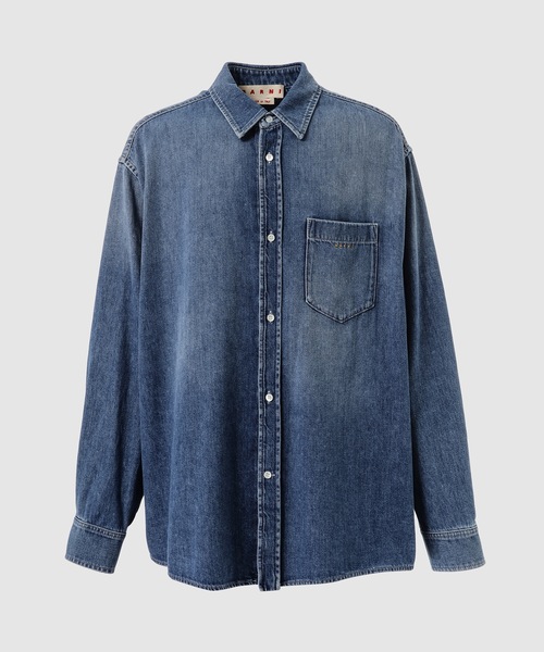 MARNI(マルニ)の「WASHED DENIM / ロングスリーブシャツ(シャツ/ブラウス・メンズ・ブルー・46(M)/48(L))」の1枚目の写真