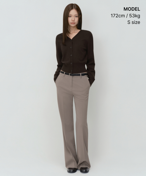 MUSINSA STANDARD WOMAN（ムシンサスタンダードウーマン）の「ウィメンズエッセンシャルカーディガン[ダークブラウン]（カーディガン/ボレロ・レディース・その他・LARGE/MEDIUM/SMALL/X-SMALL）」の2枚目の写真
