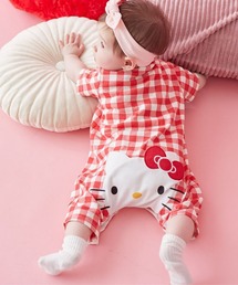 sanrio（サンリオ）の「おしりフェイス前開き半袖カエルロンパース【サンリオ】（ロンパース）」
