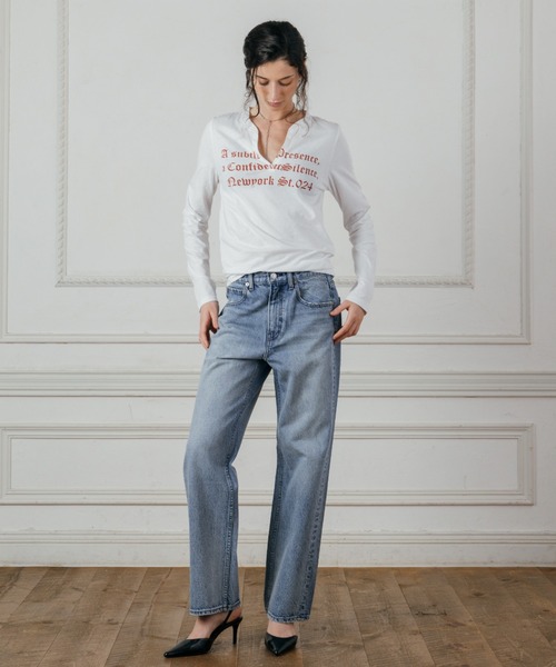 CREDONA(クレドナ)の「CORE 5POCKET DENIM/コアファイブポケット デニム(デニムパンツ・レディース・ライトブルー/ブルー・0/1/2)」の3枚目の写真