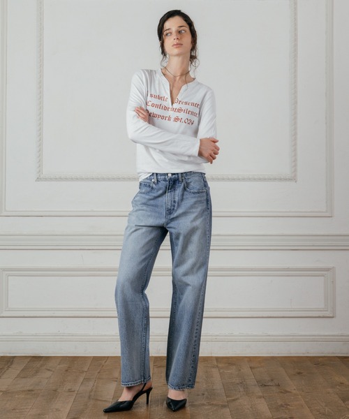 CREDONA(クレドナ)の「CORE 5POCKET DENIM/コアファイブポケット デニム(デニムパンツ・レディース・ライトブルー/ブルー・0/1/2)」の5枚目の写真