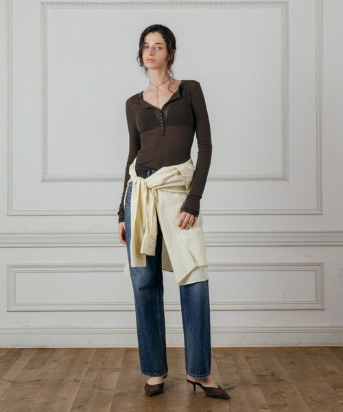 CREDONA(クレドナ)の「CORE 5POCKET DENIM/コアファイブポケット デニム(デニムパンツ・レディース・ライトブルー/ブルー・0/1/2)」の4枚目の写真