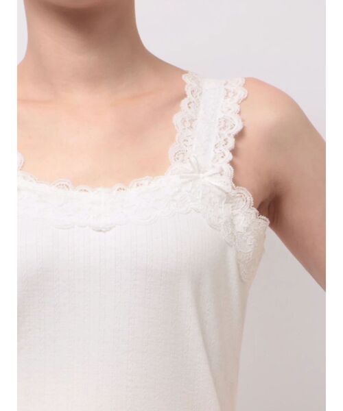 merry jenny(メリージェニー)の「lace frame camisole tops(キャミソール・レディース・オフホワイト・FREE)」の7枚目の写真