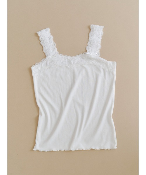 merry jenny(メリージェニー)の「lace frame camisole tops(キャミソール・レディース・オフホワイト・FREE)」の11枚目の写真
