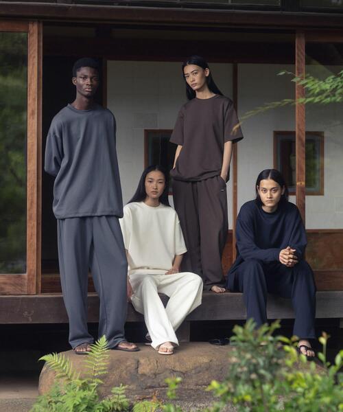 TOHA(トハ)の「リカバリーウェアカットソー半袖/ロングパンツ(ルームウェア/パジャマ・メンズ・ネイビー/ブラウン/アイボリー/チャコールグレー・LARGE/MEDIUM/SMALL/X-LARGE)」の11枚目の写真