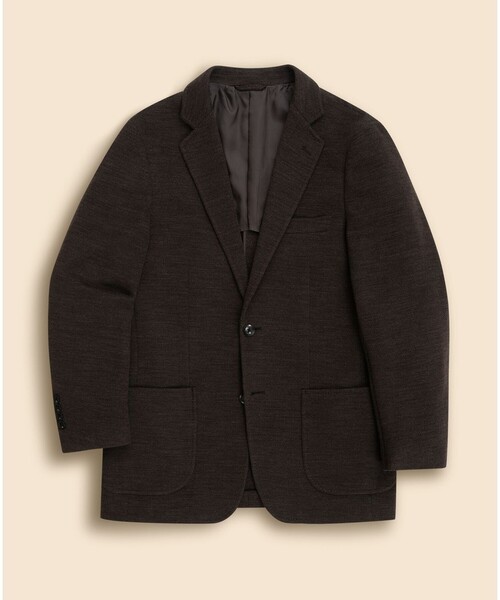 BROOKS BROTHERS(ブルックスブラザーズ)の「ウール/コットン ニット シングル2釦ジャケット Classic(テーラードジャケット・メンズ・ネイビー/ブラウン・LARGE/MEDIUM/SMALL/X-LARGE)」の2枚目の写真