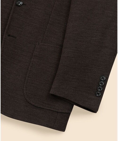 BROOKS BROTHERS(ブルックスブラザーズ)の「ウール/コットン ニット シングル2釦ジャケット Classic(テーラードジャケット・メンズ・ネイビー/ブラウン・LARGE/MEDIUM/SMALL/X-LARGE)」の4枚目の写真