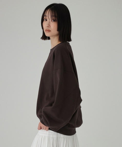 BABYLONE（バビロン）の「バックプリントスウェット［手洗い可］（スウェット・レディース・ブルー/ブラウン・フリー）」の3枚目の写真