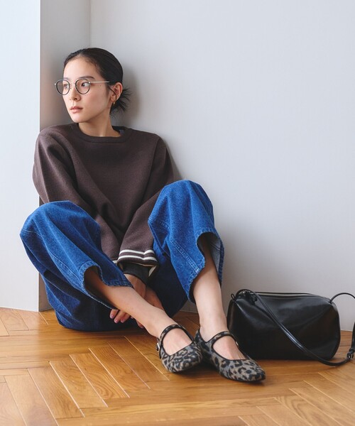 BEAUTY&YOUTH UNITED ARROWS(ビューティーアンドユースユナイテッドアローズ)の「レオパード メリージェーン フラットシューズ(バレエシューズ・レディース・ブラウン系/グレー系・36/37h/37)」の4枚目の写真
