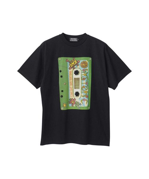 HYSTERIC GLAMOUR(ヒステリックグラマー)の「COOL CAT EATS HOT DOG Tシャツ(Tシャツ/カットソー・メンズ・ホワイト/ブラック/ピンク・X-LARGE/LARGE/MEDIUM/SMALL)」の2枚目の写真