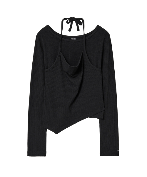 RENSE(レンセ)の「Halter Layered Tee Black(Tシャツ/カットソー・レディース・その他・OS)」の3枚目の写真