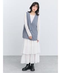 レイヤード風消しプリーツスカート