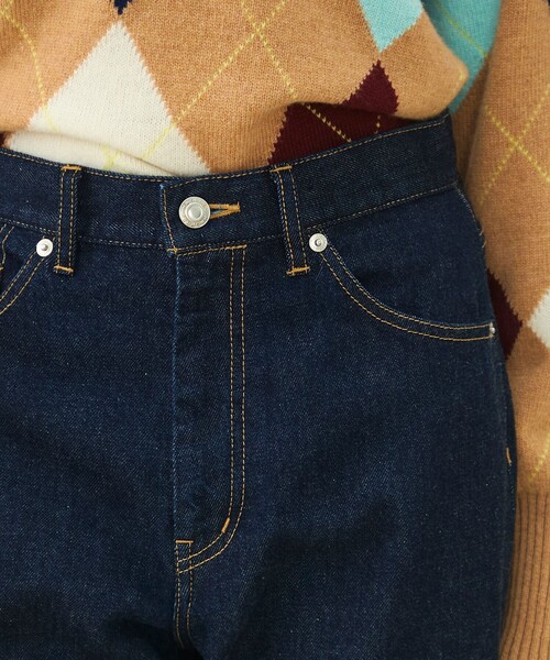 MACPHEE(マカフィー)の「コットンデニム ストレートパンツ(デニムパンツ・レディース・ネイビー/ブルー・36/34/32)」の3枚目の写真