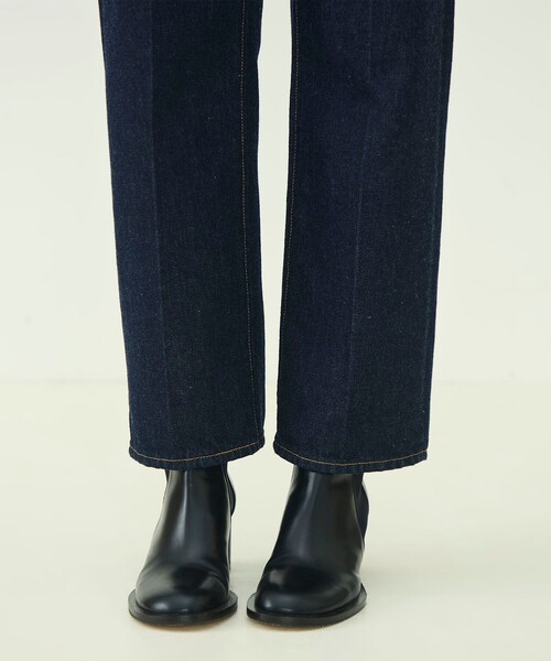 MACPHEE(マカフィー)の「コットンデニム ストレートパンツ(デニムパンツ・レディース・ネイビー/ブルー・36/34/32)」の6枚目の写真