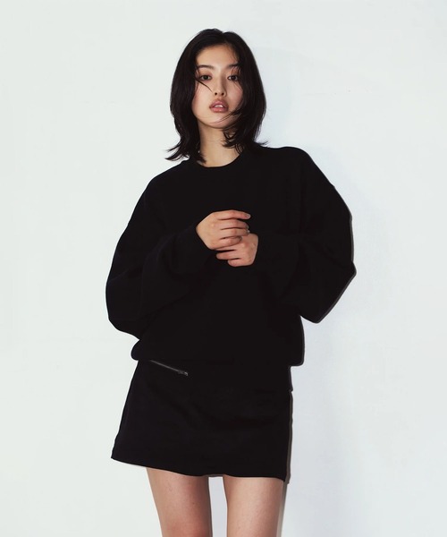 Knuth Marf（クヌースマーフ）の「2way cuffs normcore knit（ニット/セーター・レディース・グレー/ブラック・FREE）」の2枚目の写真