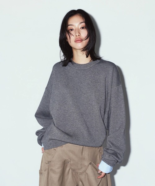 Knuth Marf（クヌースマーフ）の「2way cuffs normcore knit（ニット/セーター・レディース・グレー/ブラック・FREE）」の22枚目の写真
