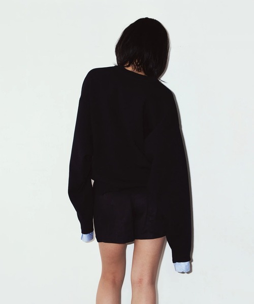 Knuth Marf（クヌースマーフ）の「2way cuffs normcore knit（ニット/セーター・レディース・グレー/ブラック・FREE）」の6枚目の写真