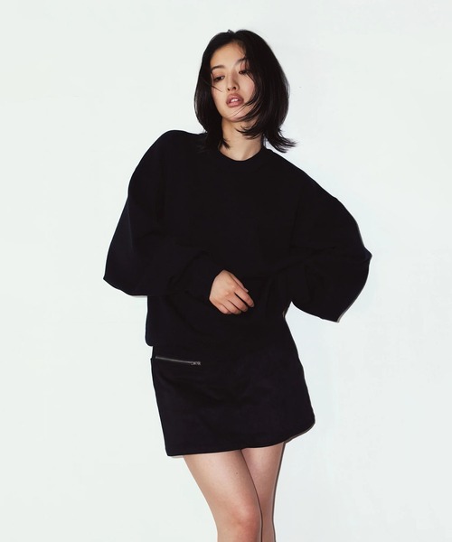 Knuth Marf（クヌースマーフ）の「2way cuffs normcore knit（ニット/セーター・レディース・グレー/ブラック・FREE）」の7枚目の写真