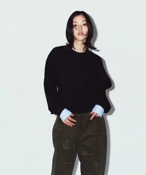 Knuth Marf（クヌースマーフ）の「2way cuffs normcore knit（ニット/セーター・レディース・グレー/ブラック・FREE）」の10枚目の写真