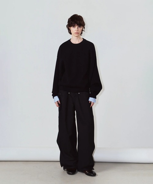 Knuth Marf（クヌースマーフ）の「2way cuffs normcore knit（ニット/セーター・レディース・グレー/ブラック・FREE）」の11枚目の写真