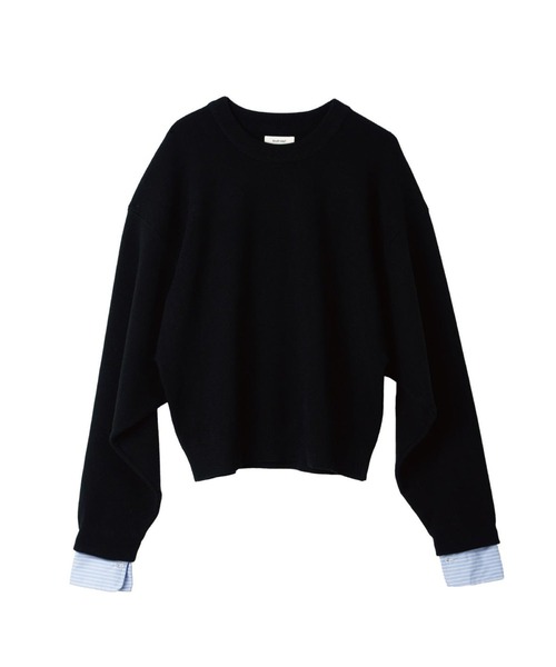 Knuth Marf（クヌースマーフ）の「2way cuffs normcore knit（ニット/セーター・レディース・グレー/ブラック・FREE）」の14枚目の写真