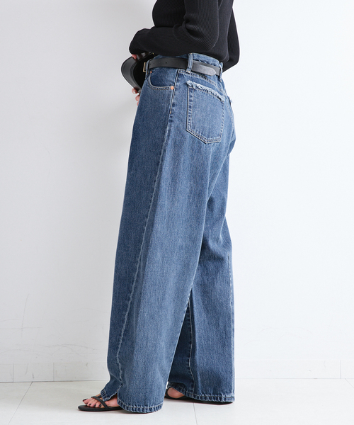 B.C STOCK(ベーセーストック)の「ウォッシャブル / DU JOUR / デュ ジュール TUCK BARREL JEAN(デニムパンツ・レディース・ブラウン/ネイビー/ブルー・36/38)」の21枚目の写真