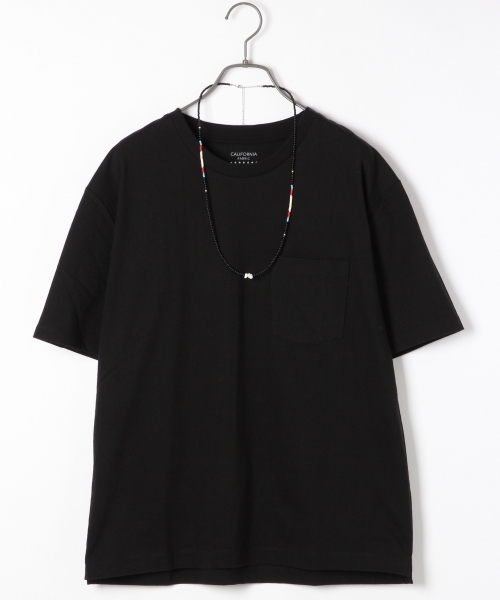 RAGEBLUE（レイジブルー）の「＜CALIFORNIA COTTON使用＞ビッグシルエットポケットTシャツ半袖/710451（Tシャツ/カットソー・メンズ・ベージュ/ネイビー/ホワイト×ブラック/ブラック/ホワイト・SMALL/LARGE/MEDIUM）」の3枚目の写真