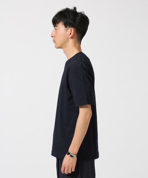 RAGEBLUE（レイジブルー）の「＜CALIFORNIA COTTON使用＞ビッグシルエットポケットTシャツ半袖/710451（Tシャツ/カットソー・メンズ・ベージュ/ネイビー/ホワイト×ブラック/ブラック/ホワイト・SMALL/LARGE/MEDIUM）」の6枚目の写真