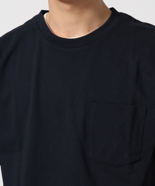 RAGEBLUE（レイジブルー）の「＜CALIFORNIA COTTON使用＞ビッグシルエットポケットTシャツ半袖/710451（Tシャツ/カットソー・メンズ・ベージュ/ネイビー/ホワイト×ブラック/ブラック/ホワイト・SMALL/LARGE/MEDIUM）」の8枚目の写真