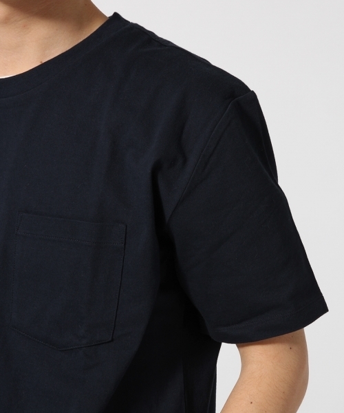 RAGEBLUE（レイジブルー）の「＜CALIFORNIA COTTON使用＞ビッグシルエットポケットTシャツ半袖/710451（Tシャツ/カットソー・メンズ・ベージュ/ネイビー/ホワイト×ブラック/ブラック/ホワイト・SMALL/LARGE/MEDIUM）」の9枚目の写真