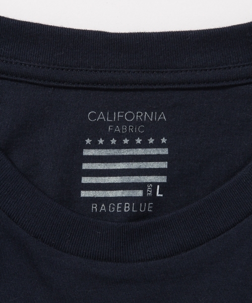 RAGEBLUE（レイジブルー）の「＜CALIFORNIA COTTON使用＞ビッグシルエットポケットTシャツ半袖/710451（Tシャツ/カットソー・メンズ・ベージュ/ネイビー/ホワイト×ブラック/ブラック/ホワイト・SMALL/LARGE/MEDIUM）」の12枚目の写真