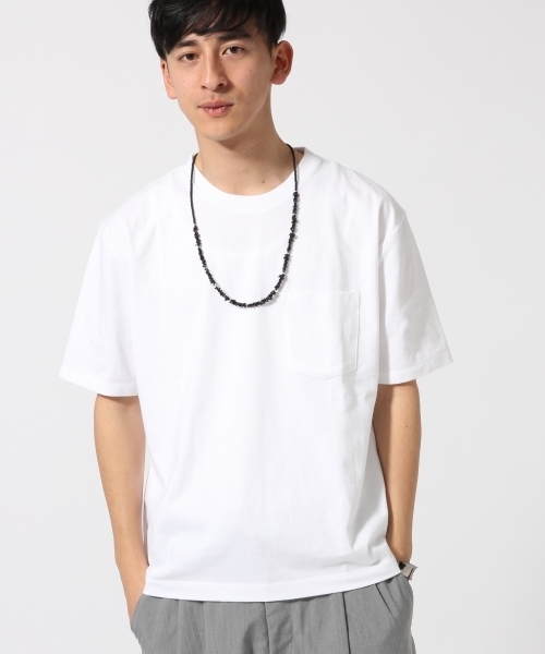 RAGEBLUE（レイジブルー）の「＜CALIFORNIA COTTON使用＞ビッグシルエットポケットTシャツ半袖/710451（Tシャツ/カットソー・メンズ・ベージュ/ネイビー/ホワイト×ブラック/ブラック/ホワイト・SMALL/LARGE/MEDIUM）」の16枚目の写真