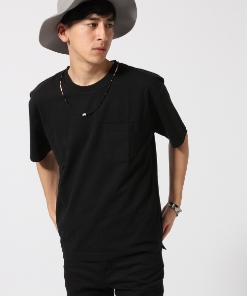 RAGEBLUE（レイジブルー）の「＜CALIFORNIA COTTON使用＞ビッグシルエットポケットTシャツ半袖/710451（Tシャツ/カットソー・メンズ・ベージュ/ネイビー/ホワイト×ブラック/ブラック/ホワイト・SMALL/LARGE/MEDIUM）」の18枚目の写真