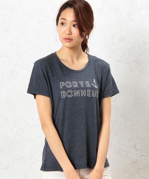 green label relaxing(グリーンレーベルリラクシング)の「CB USA PORTE Tシャツ◆(Tシャツ/カットソー・レディース・オフホワイト/グレー/ダークグリーン/ネイビー・FREE)」の4枚目の写真