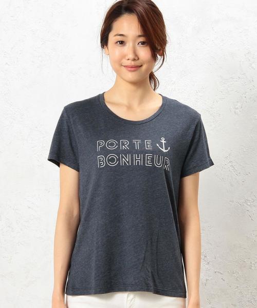 green label relaxing(グリーンレーベルリラクシング)の「CB USA PORTE Tシャツ◆(Tシャツ/カットソー・レディース・オフホワイト/グレー/ダークグリーン/ネイビー・FREE)」の12枚目の写真