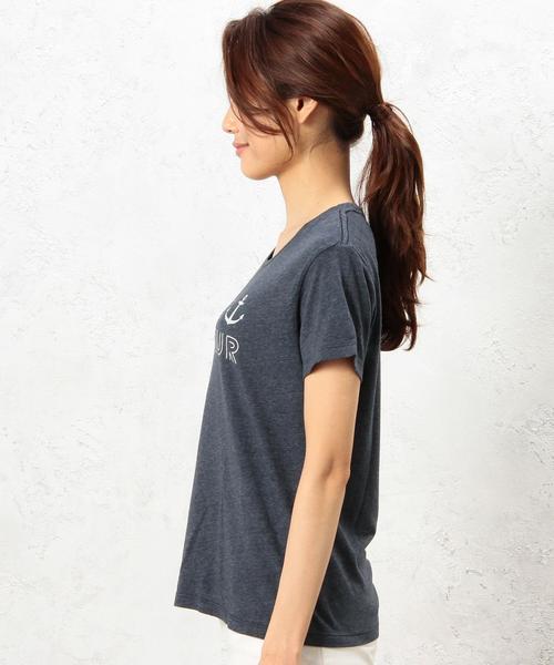 green label relaxing(グリーンレーベルリラクシング)の「CB USA PORTE Tシャツ◆(Tシャツ/カットソー・レディース・オフホワイト/グレー/ダークグリーン/ネイビー・FREE)」の13枚目の写真