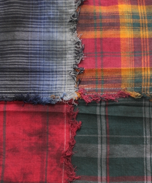 RAGEBLUE（レイジブルー）の「【GLEN PRINCE】パッチワークチェックストール/734546（マフラー・メンズ・レッド/ブルー・FREE）」の7枚目の写真