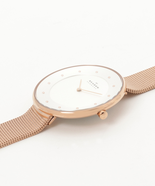 SKAGEN（スカーゲン）の「GITTE　SKW2142（アナログ腕時計・レディース・ピンクゴールド・FREE）」の4枚目の写真