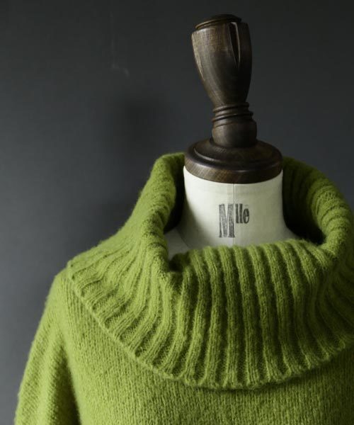 antiqua（アンティカ）の「ブークレータートルニット（ニット/セーター・レディース・ブラック/オリーブ/ベージュ/ブルー/杢グレー・M）」の13枚目の写真