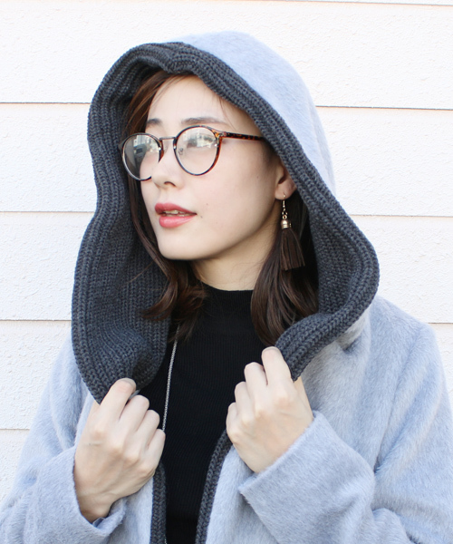 reca(レカ)の「ニットフードコート(ダウンジャケット/コート・レディース・キャメル/グレー系その他/杢グレー・M)」の21枚目の写真