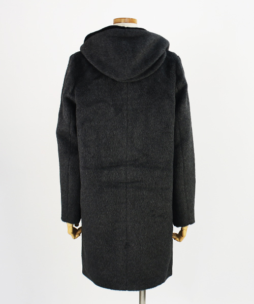 reca(レカ)の「ニットフードコート(ダウンジャケット/コート・レディース・キャメル/グレー系その他/杢グレー・M)」の10枚目の写真