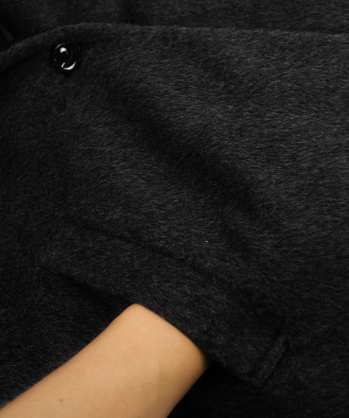 reca(レカ)の「ニットフードコート(ダウンジャケット/コート・レディース・キャメル/グレー系その他/杢グレー・M)」の4枚目の写真