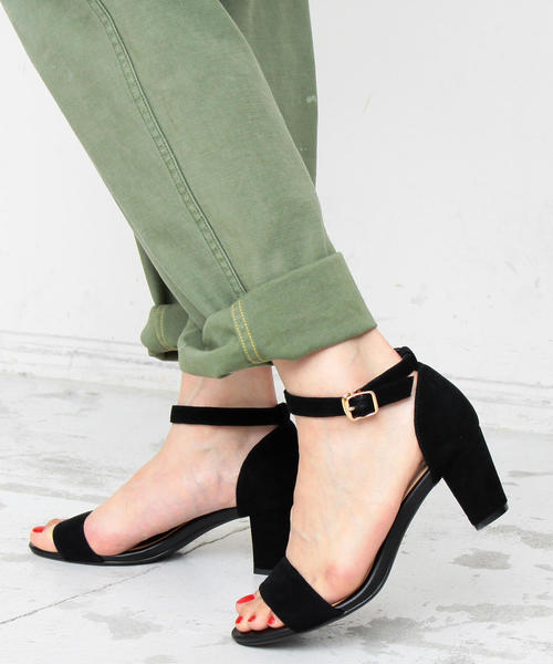 BEAUTY&YOUTH UNITED ARROWS（ビューティーアンドユースユナイテッドアローズ）の「BY∴ スウェードアンクルストラップサンダル ◆（サンダル・レディース・ライトグレー/ネイビー/オレンジ/ブラック/ワインレッド・37/38/36/35/37h/36h/35h）」の16枚目の写真