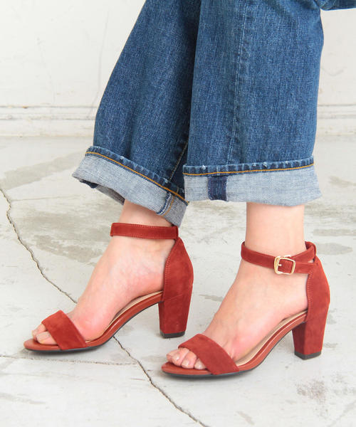 BEAUTY&YOUTH UNITED ARROWS（ビューティーアンドユースユナイテッドアローズ）の「BY∴ スウェードアンクルストラップサンダル ◆（サンダル・レディース・ライトグレー/ネイビー/オレンジ/ブラック/ワインレッド・37/38/36/35/37h/36h/35h）」の10枚目の写真