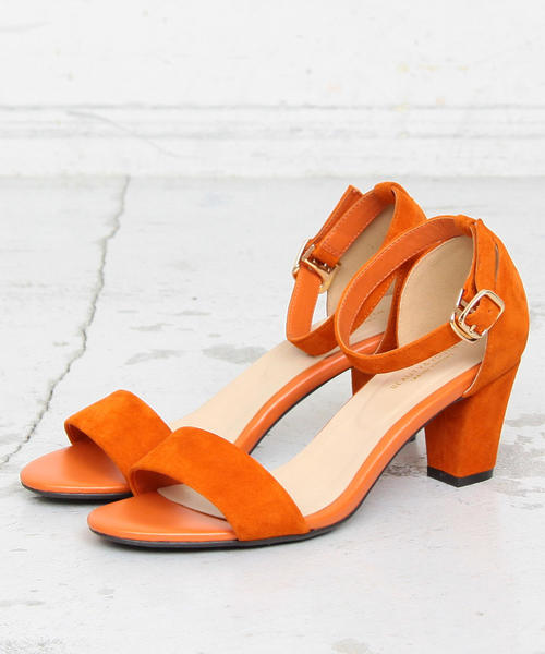 BEAUTY&YOUTH UNITED ARROWS（ビューティーアンドユースユナイテッドアローズ）の「BY∴ スウェードアンクルストラップサンダル ◆（サンダル・レディース・ライトグレー/ネイビー/オレンジ/ブラック/ワインレッド・37/38/36/35/37h/36h/35h）」の15枚目の写真