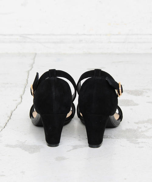 BEAUTY&YOUTH UNITED ARROWS（ビューティーアンドユースユナイテッドアローズ）の「BY∴ スウェードアンクルストラップサンダル ◆（サンダル・レディース・ライトグレー/ネイビー/オレンジ/ブラック/ワインレッド・37/38/36/35/37h/36h/35h）」の8枚目の写真