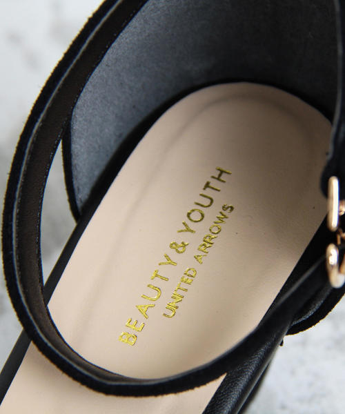 BEAUTY&YOUTH UNITED ARROWS（ビューティーアンドユースユナイテッドアローズ）の「BY∴ スウェードアンクルストラップサンダル ◆（サンダル・レディース・ライトグレー/ネイビー/オレンジ/ブラック/ワインレッド・37/38/36/35/37h/36h/35h）」の19枚目の写真