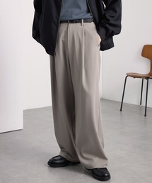 TRストレッチ タックワイドスラックスパンツ
