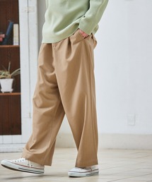 TRストレッチ タックワイドスラックスパンツ